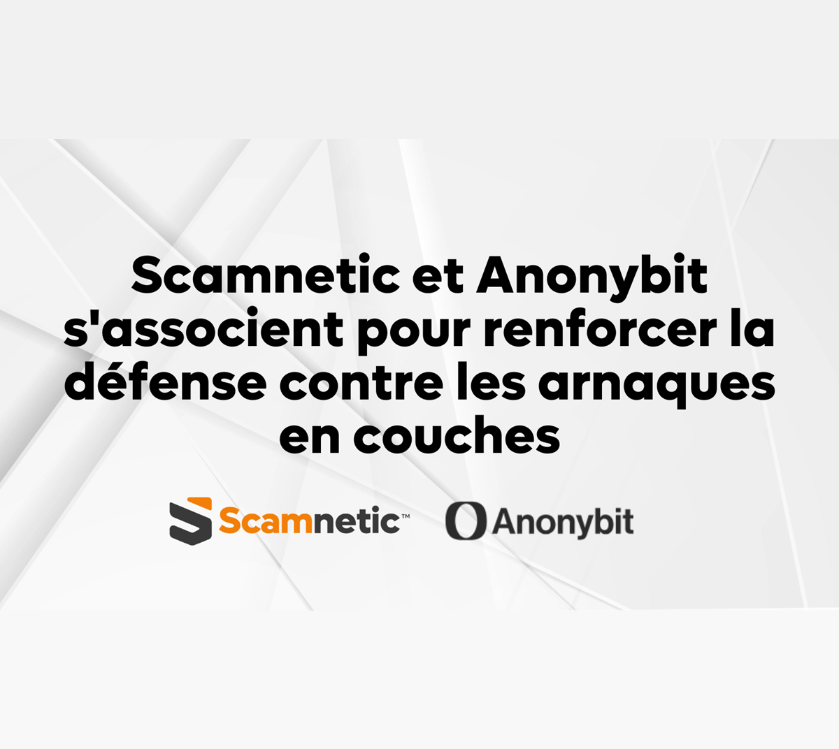 Scamnetic et Anonybit s'associent pour aider les institutions financières à offrir une protection complète contre l'usurpation d'identité et les menaces de fraude.